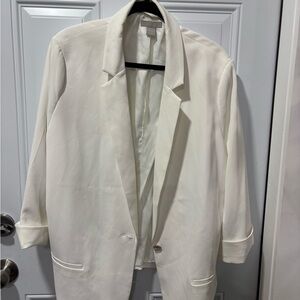 H&M oversized White Blazer